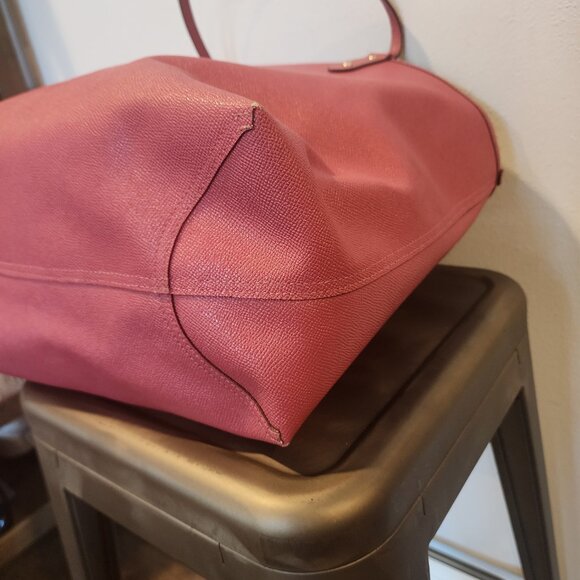 Coach Reversible City Tote Pink Brown Canvas PVC With Coach Signature Style - Picture 7 of 13